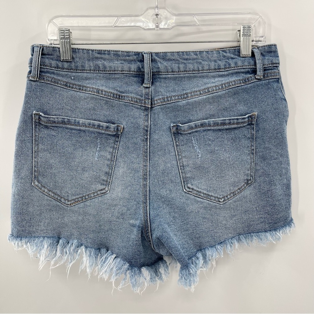 Rewash Super High Rise Raw Hem Jean Shorts Size 30 - Picture 4 of 8